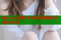 糖心vlog苹果手机下载详细教程与实用技巧分享