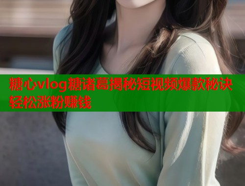 糖心vlog糖诸葛揭秘短视频爆款秘诀轻松涨粉赚钱  第1张