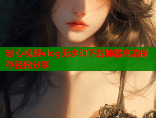 糖心视频vlog无水印下载神器高清保存轻松分享  第1张